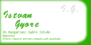 istvan gyore business card